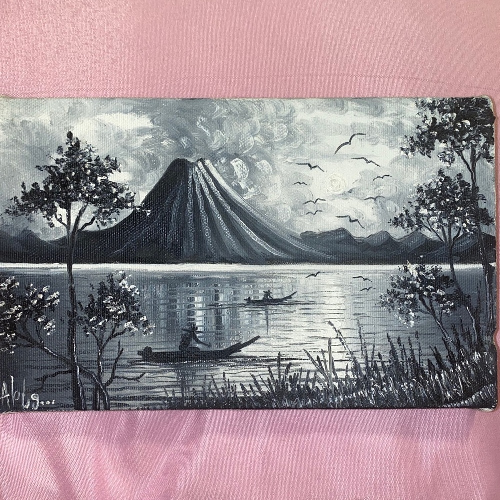 🇬🇹 Guatemalan Lake Atitlan Painting